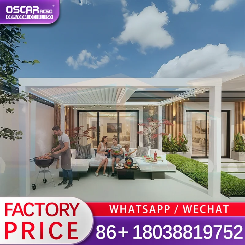 Outdoor Solar Pergola Tent UV Protected Gazebo with Electric Rainproof Features for Garden Patio Backyard pergola