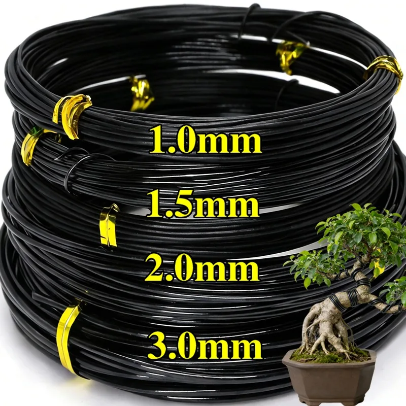 

1-3mm Bonsai Wires Aluminum Plant Support Training Wires DIY Shape Branches Support Bend Fixing Strings Wire Garden Accessories