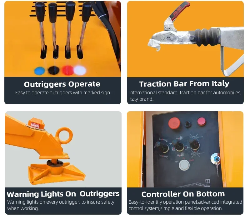 Towable Spider Boom Lift 12M Telescopic Aerial Work Platform Diesel Power 4WD Hydraulic Lifting Outdoor Construction Maintenance