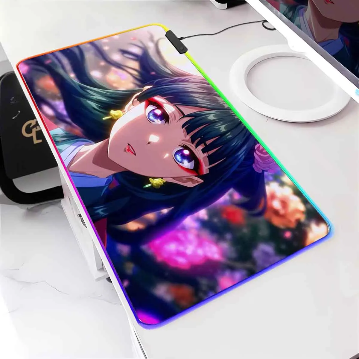 

Pairin аниме аптекарские дневники RGB коврик для мыши с подсветкой коврик для мыши Maomao светодиодный большой коврик для мыши нескользящий коврик для мыши геймерский коврик для клавиатуры