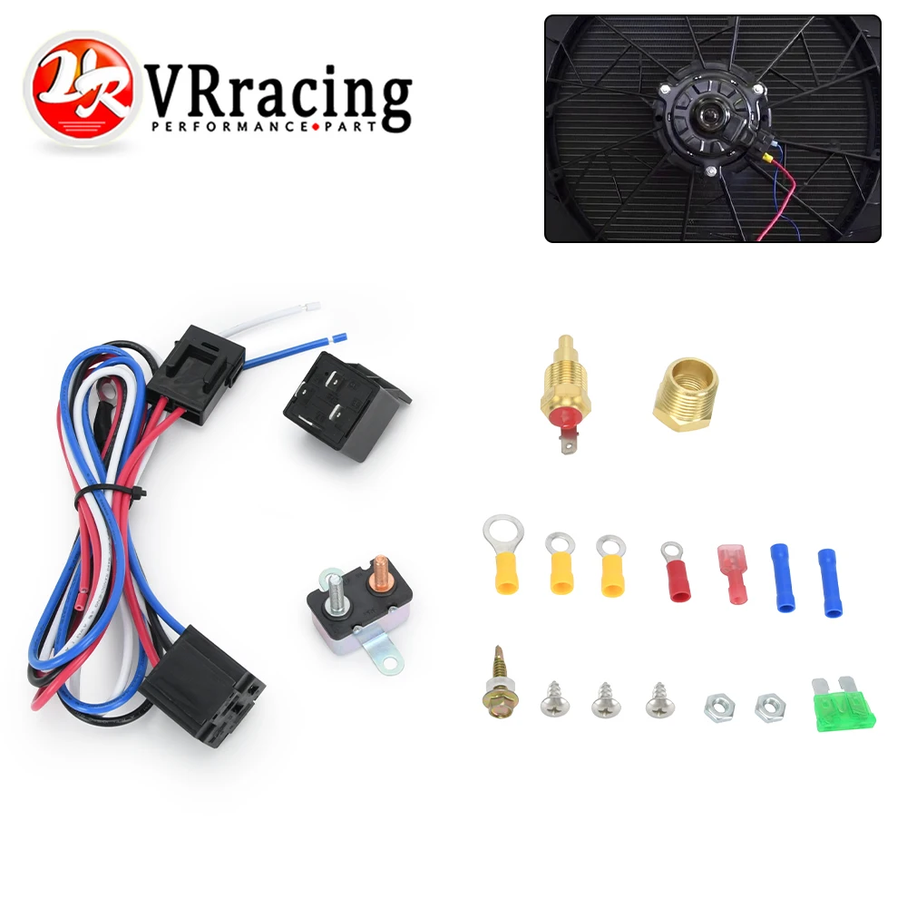 

175-185 градусов Автомобильный охлаждающий вентилятор, переключатель термостата, релейный комплект для автомобиля, 12 В, автомобильный вентилятор, автомобильные аксессуары