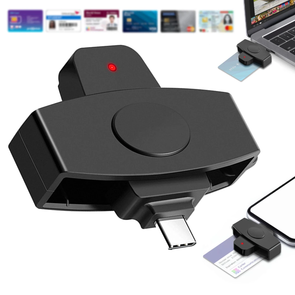 

Считыватель CAC типа C USB C DOD, военный общий доступ, считывание смарт-карт для сотового телефона Windows Linux Mac Os