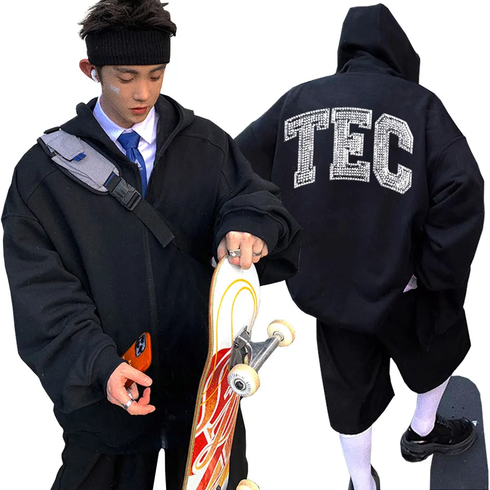 

Rapper Lil Tecca TEC Album Logo Graphic Zipper Hoodie Men Women Hip Hop Fashion Zip Up Jacket Men's Casual Oversized Sweatshirt