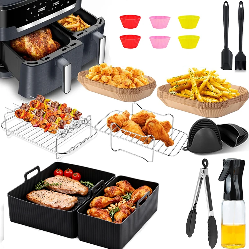 Silicone Air Fryer Mold Grilling Rack Compatible with Moulinex EZ901820 5.2/3.1 L,Ph Airfryer 3000 Series