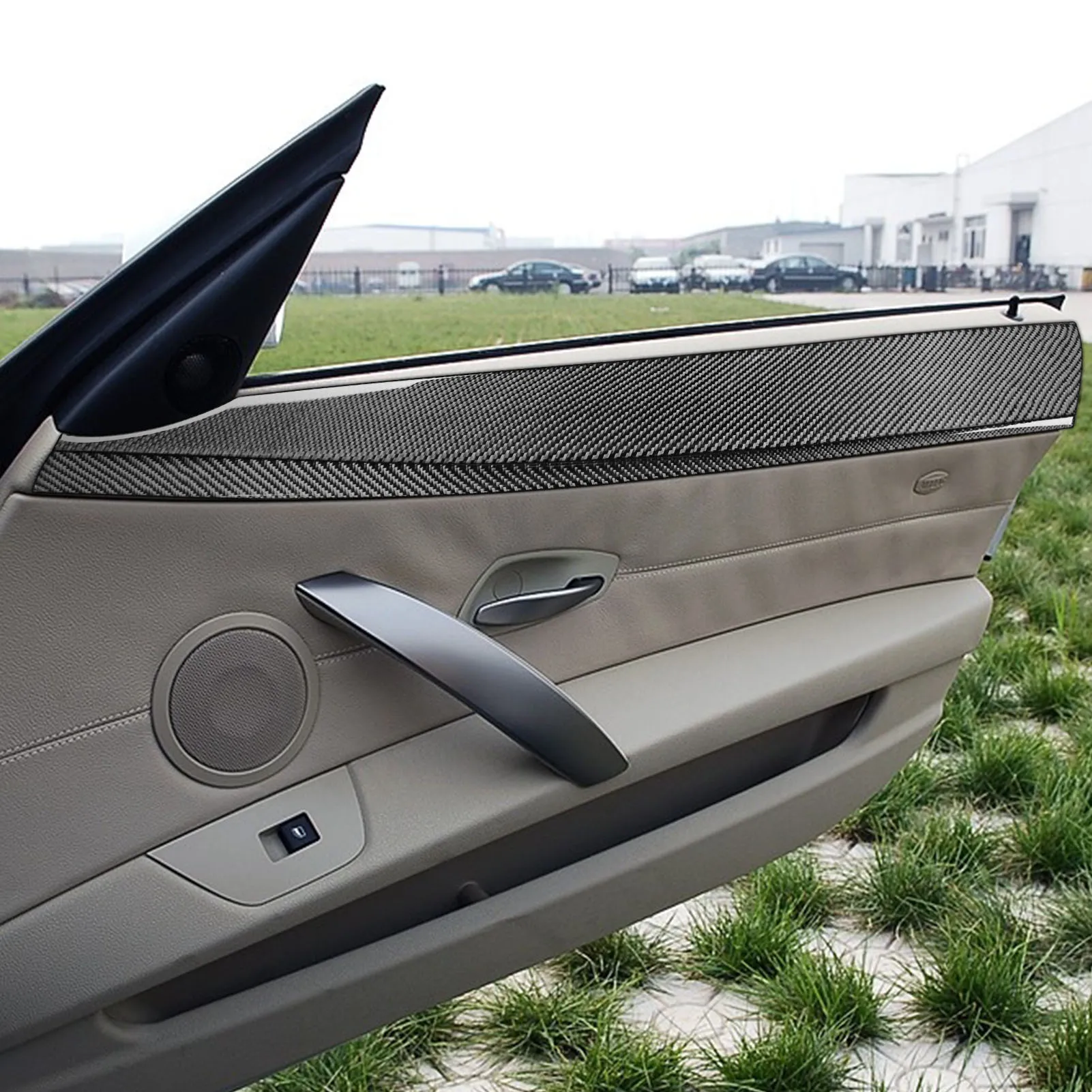 For BMW Z4 E85 2003-2008 Carbon Fiber Inside Door Upper Panel Trim Cover Car Accessories Interior Decorative Sticker - view 5