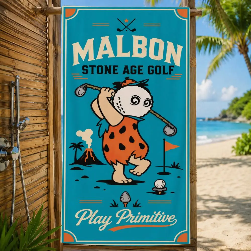 Marke Malbon Golfhandtuch, großes bedrucktes, schnell trocknendes Mikrofaser-Strandtuch, Gesichtstuch, weich, leicht, für Fitness, Camping, Spa – Detail 27