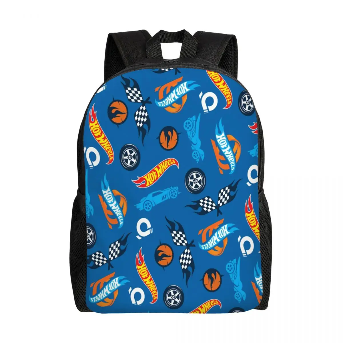 Custom Hot-Wheels Scale Model Cars Pattern Backpack for Boys Girls College School Bags Men Women Bookbag Fits 15 Inch Laptop