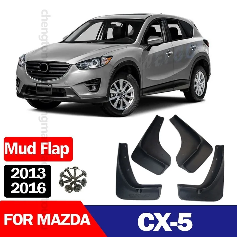 Mud Flaps Set Of 4 For Mazda CX5 CX-5 2013-2016 Car Accessories For Fender Splash Guards Mudguard Black ABS