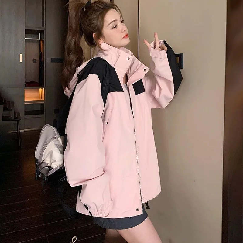 Fashion Windbreaker Women's Autumn Winter Trench Coats Trendy Detachable Mountaineering Suit Warm Coat Female Windproof Jacket