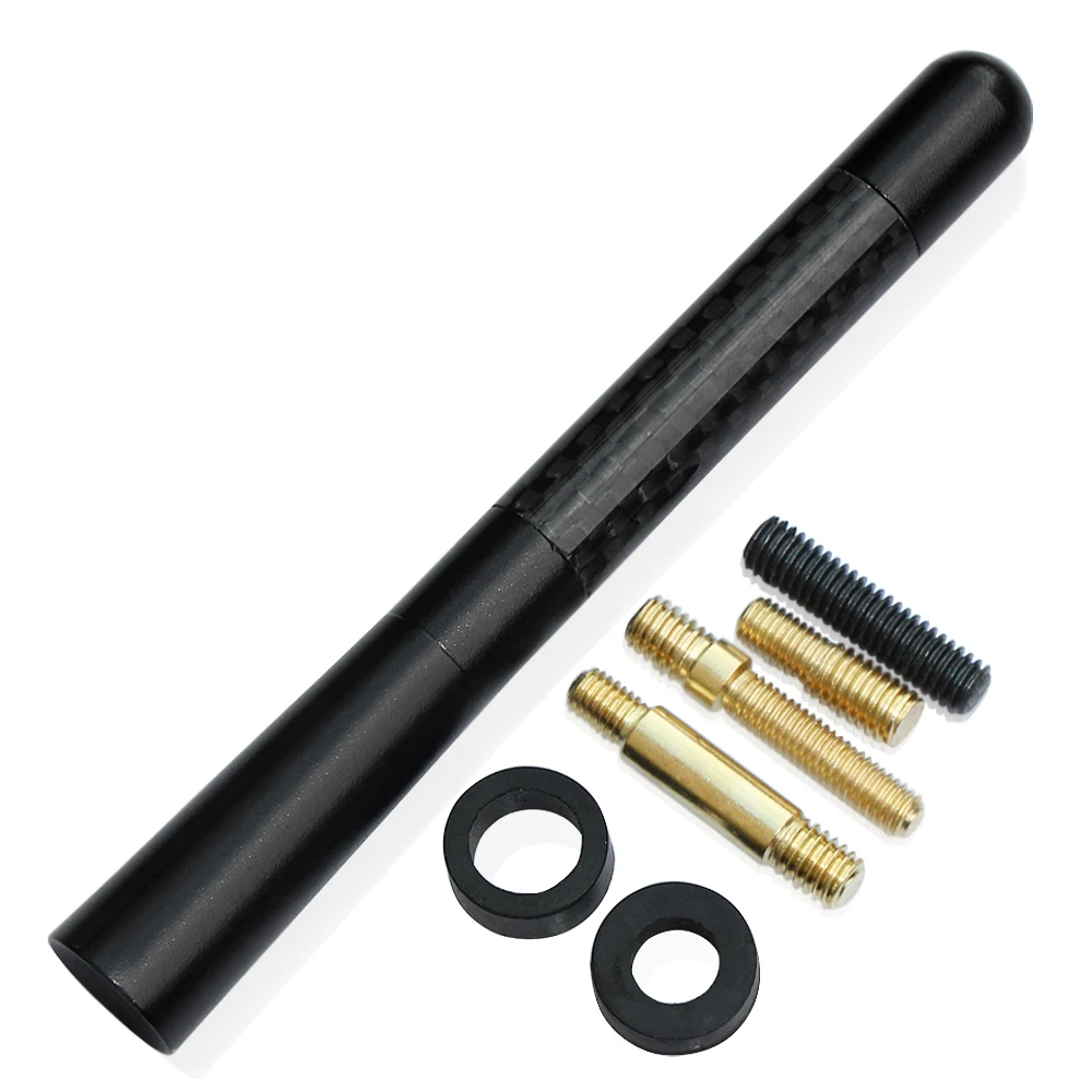 Delikatna czarna antena z włókna węglowego Krótka antena radiowa do samochodu renault duster megane 2 logan renault clio Koleos