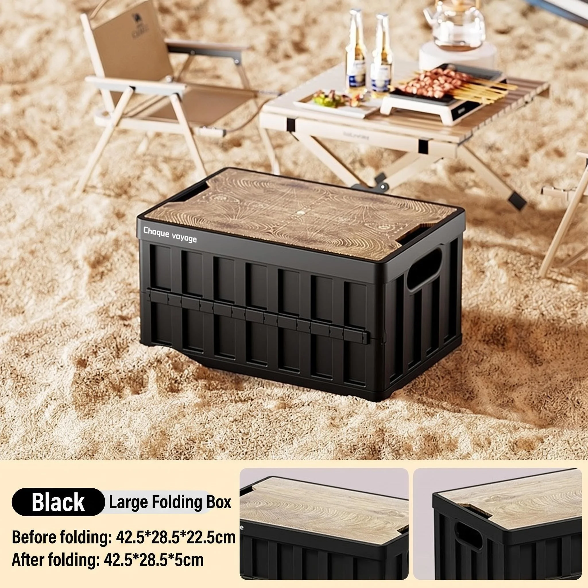Outdoor-Camping-Aufbewahrungsbox, Faltbare Organisationsbox für Schlafzimmer, Camping-Aufbewahrungsbox für den Kofferraum