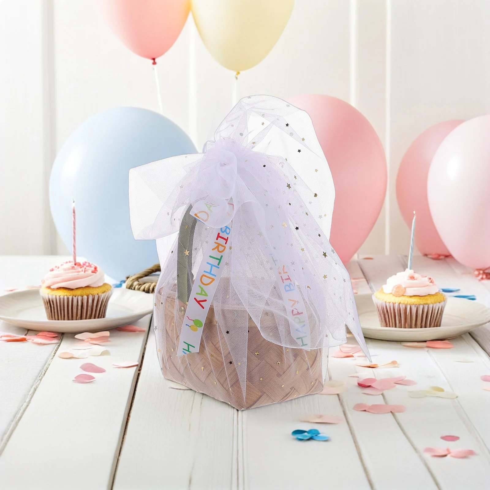 

Elegant Woven Basket Bamboo Material Sturdy Handle Design Floral Storage Basket for Baby Shower Wedding Gift Packaging