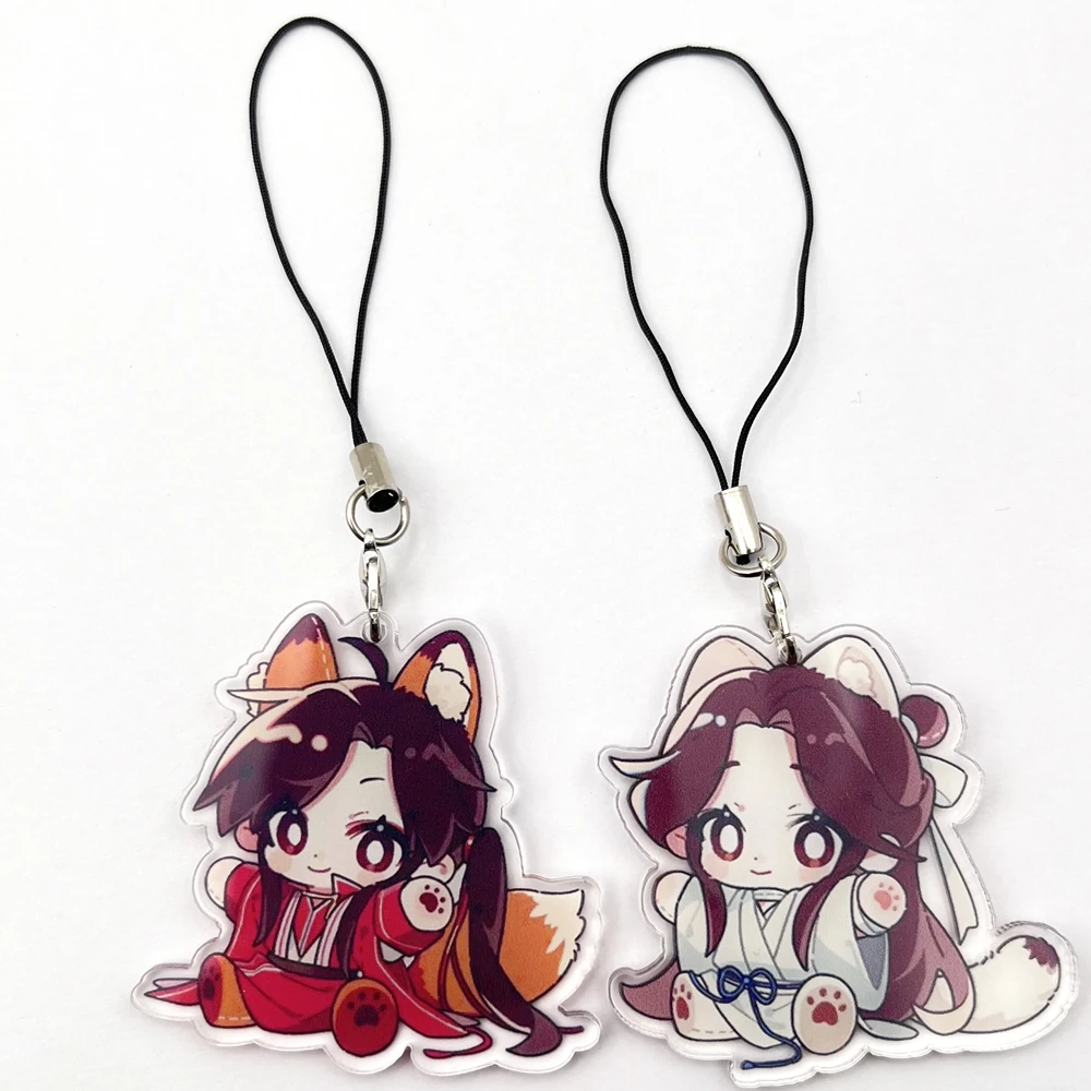 Anime Heaven Official's Blessing Cosplay Tian Guan Ci Fu Hua Cheng Xie Lian Couple Phone Chain Pendant Keyring Bag Keychain Gift