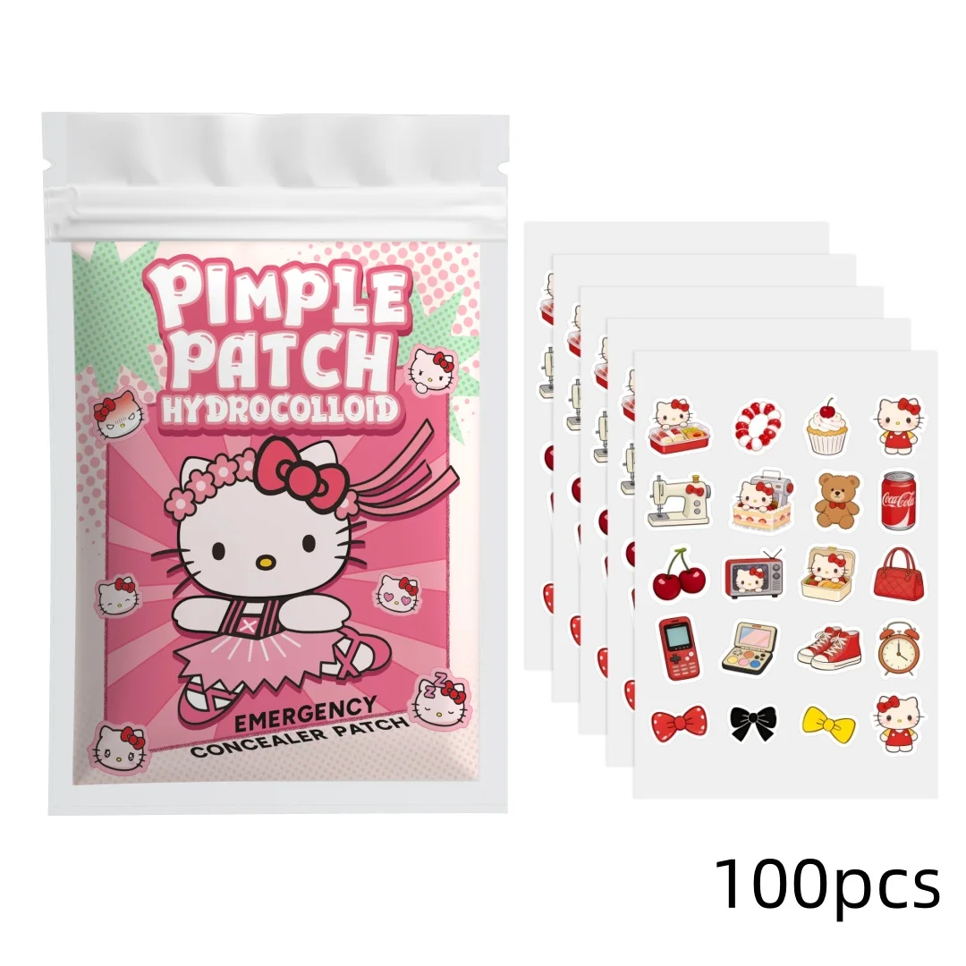 Sanrio x HelloKitty 100/40pcs Super cute pimple stickers, Super cute concealing pimple stickers, suitabl
