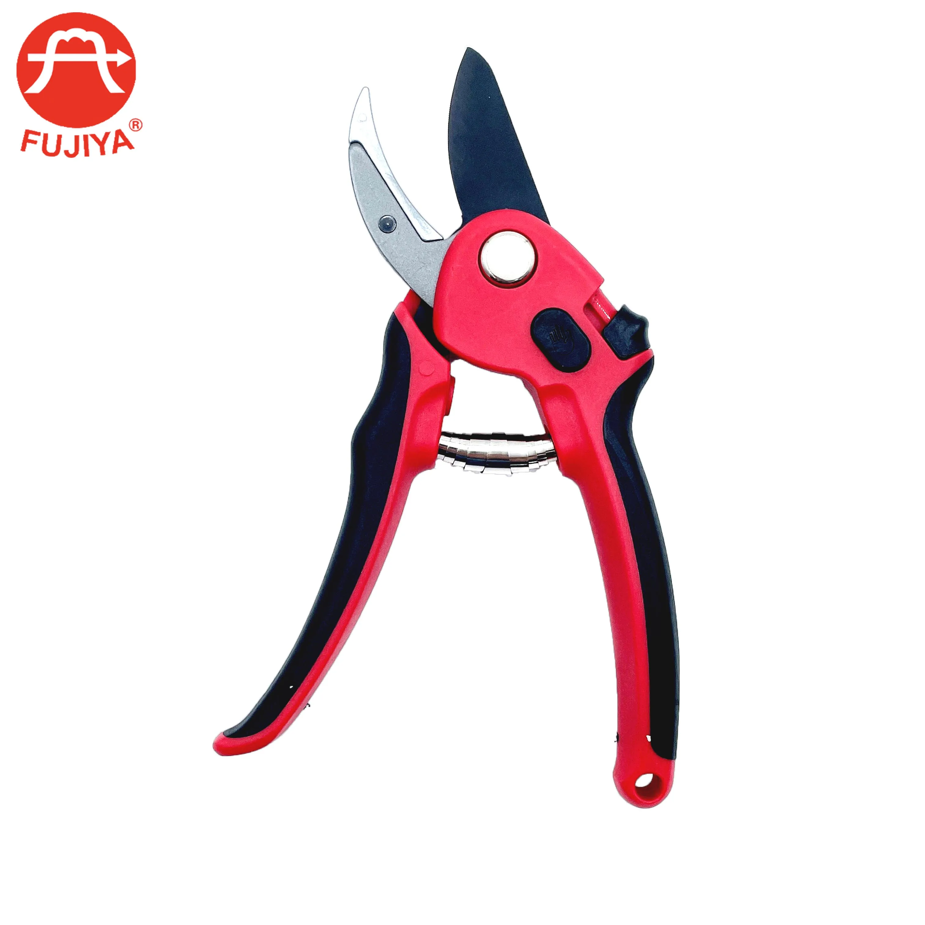SK-5 Industrial Grade Ratchet Type Laser Logo Palm Size Opening Width Soft Grip Plastic Handle Alloy Steel Blades Garden Pruners