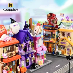 keeppley building blocks colorful street scene series fifth season  house model collection ornaments toys birthday gift