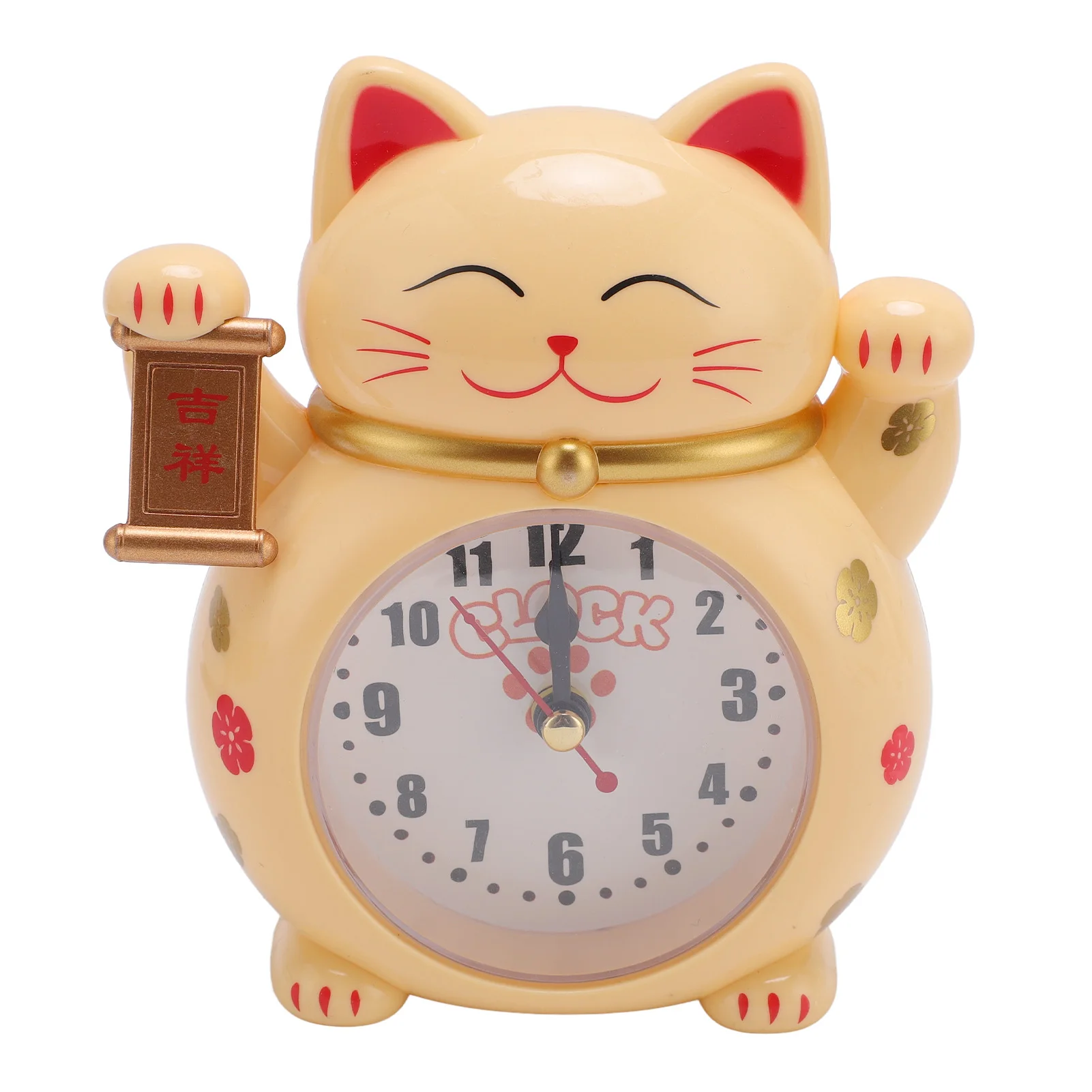 Lucky Cat Klok Quartz Beweging Bureau Wekker Veelzijdig Cadeau Slaapkamer Kantoor Keuken Decoratie Accessoires 125x115x45mm