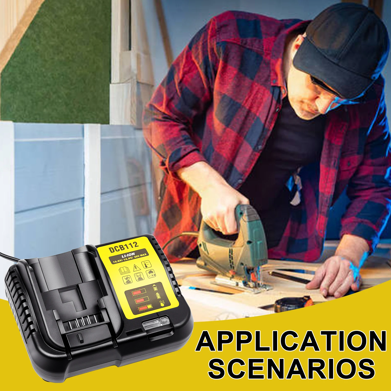 Imagem -04 - Carregador de Bateria Li-ion para Dewalt Dcb105 Dcb112 Dcb200 Dcb101 Dcb140 Dcb105 Dcb105 Dcb112 10.8v 12v 14.4v 18v