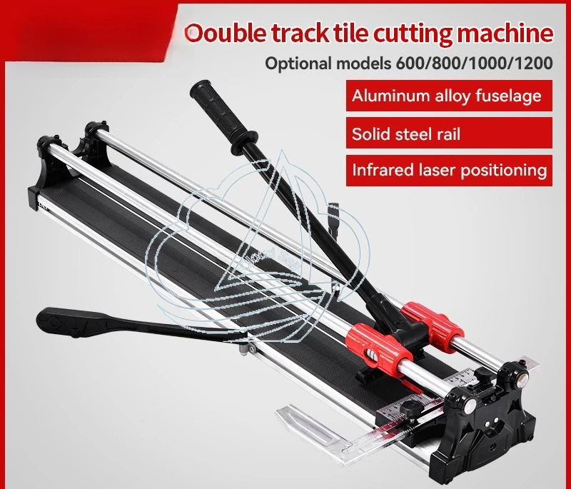 Double Track Aluminum Base Tile Cutter Push Knife Precision Cutting Tool for Wall & Floor Tiles Available in 600/800/1000/1200mm