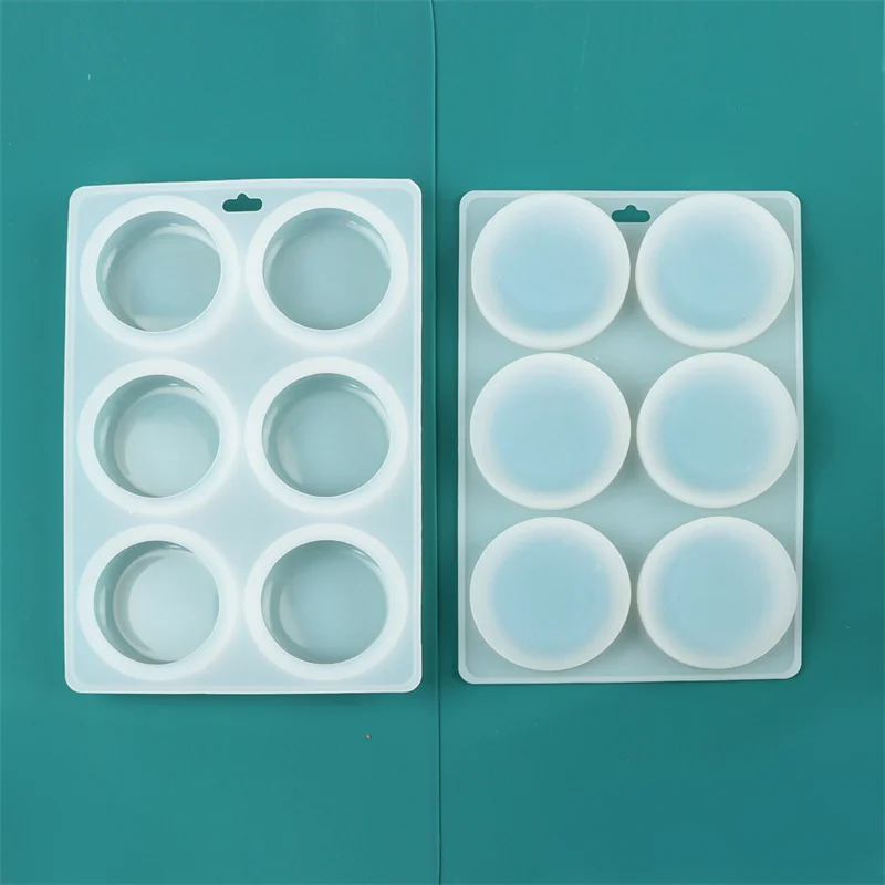 Handmade DIY Round Shape Silicone Soap Mold Rectangle Cake Chocolate DIY Candle Craft Tray Mould Silicone Party Maker