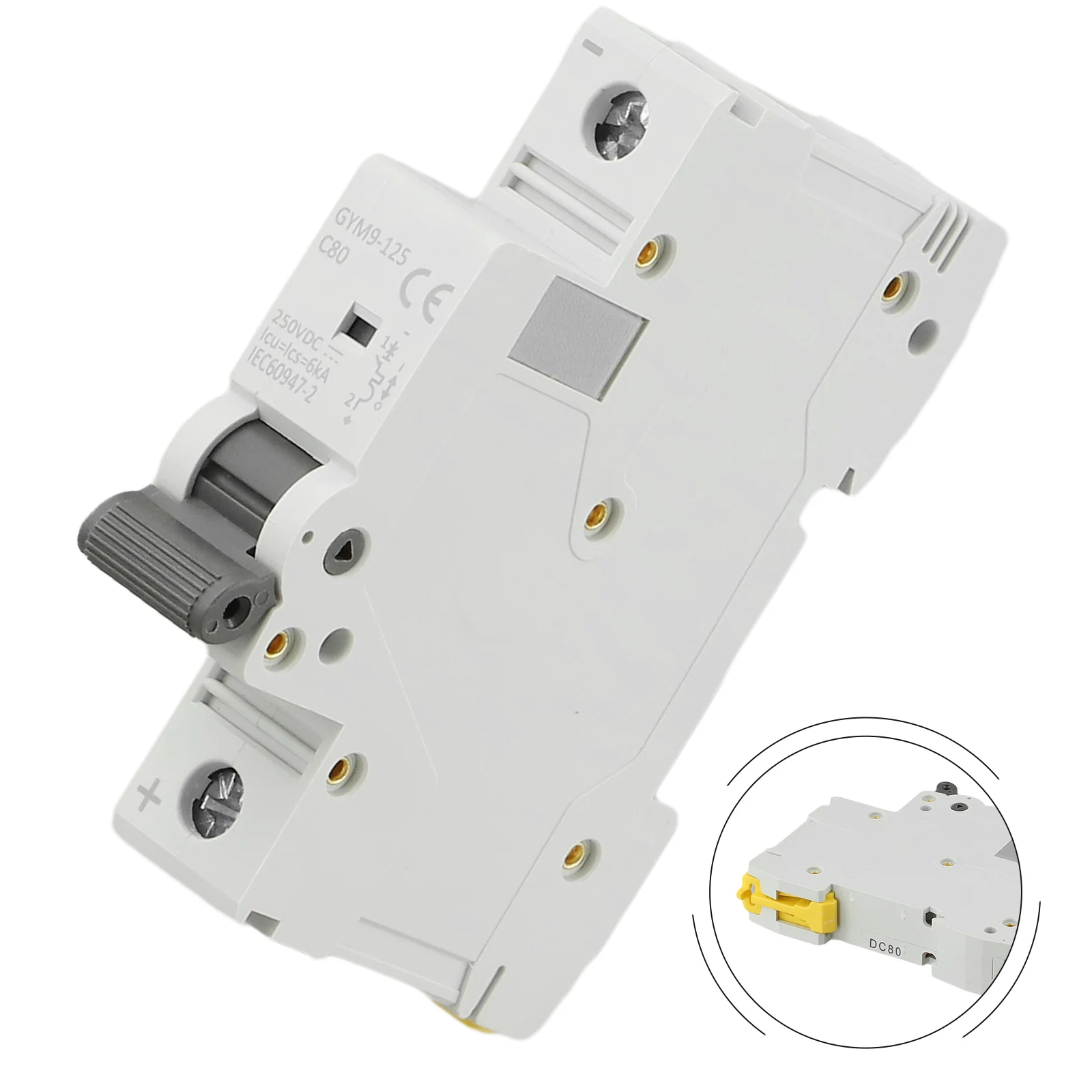 قاطع دائرة DC مع دائرة قصيرة مدمجة وحماية من الحمل الزائد متوفر في تقييمات التيار المختلفة 80A 125A