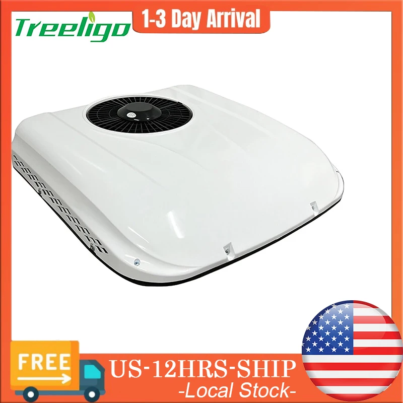 Treeligo 2024 15000BTU Cooling RV Rooftop Air Conditioner Electric Parking Air AC Unit for Motorhome Truck Camper Van Caravan