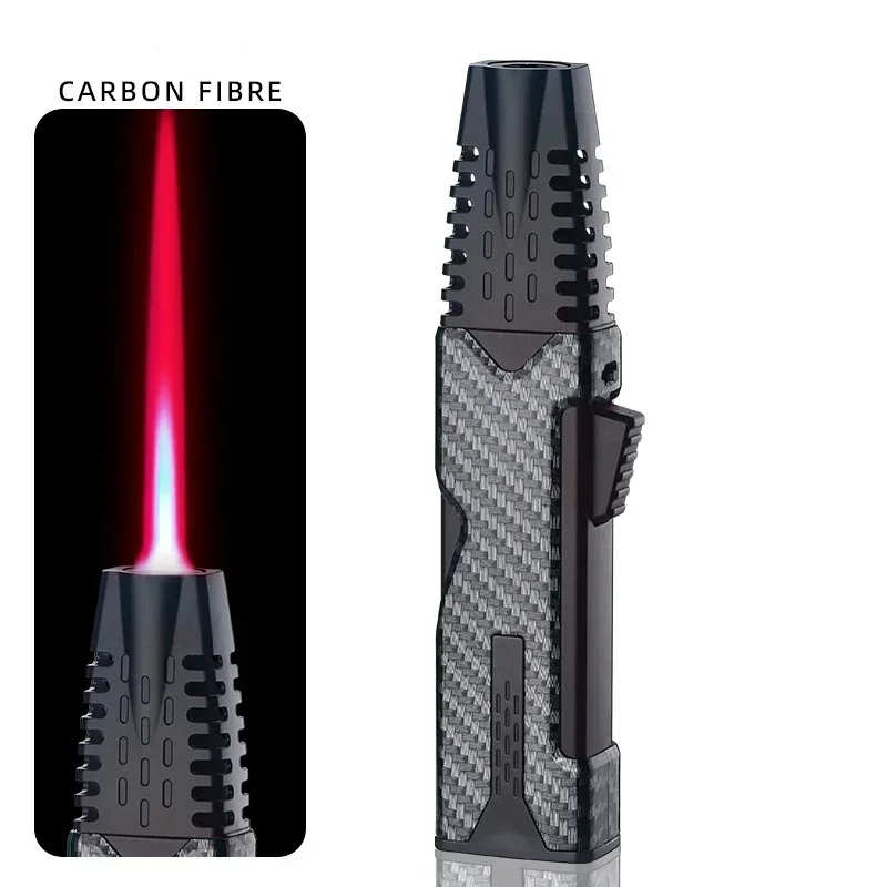 

New Metal Windproof Butane Gas Powerful Red Jet Flame Torch Lighters Portable Outdoor Camping BBQ Kitchen Ignition Cigar Lighter