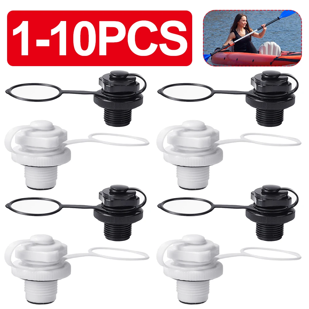 1-10Pc ABS Air Valve Nozzle Caps for Kayak Rubber Boat Mattress Airbed Inflatable Pump Adapter Boat Accessories Attachment Parts