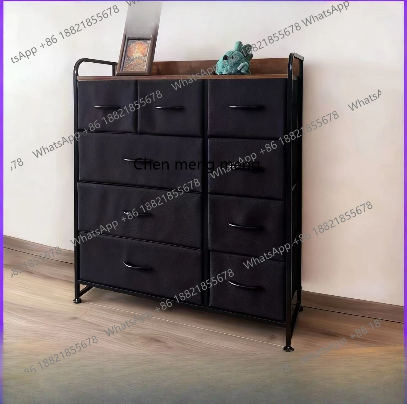 Origin Factory Spunbond Non-Woven Fabric Storage American Simple Nine-Drawer Cabinet Daily Storage Eco-Friendly Material