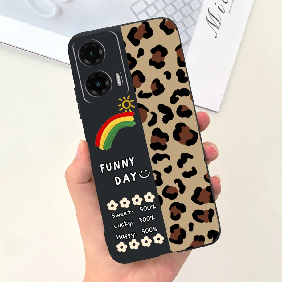 For Motorola Moto G35 5G Case G 35 Fashion Flower Bumper Soft Silicone Back Cover Phone Cases For MotoG35 2024 Shockproof Fundas