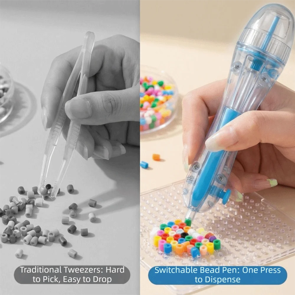2.6mm Tip Bead Placement Pen Press Crafts Maker Ergonomic Grip Bead Positioning Pen DIY Beads Craft Projects Automatic