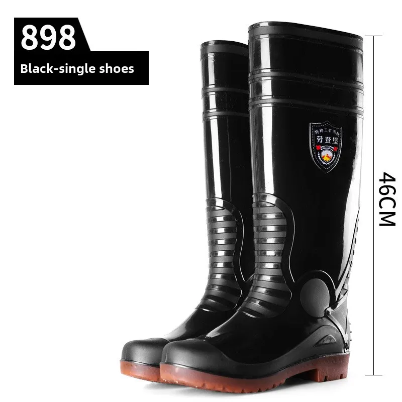 Men Rain Boots Fashion Knee-high Rubber Boots Outdoor Non Slip Fishing Rubber Galoshes Car Wash Waterproof Shoe Резиновые Сапоги