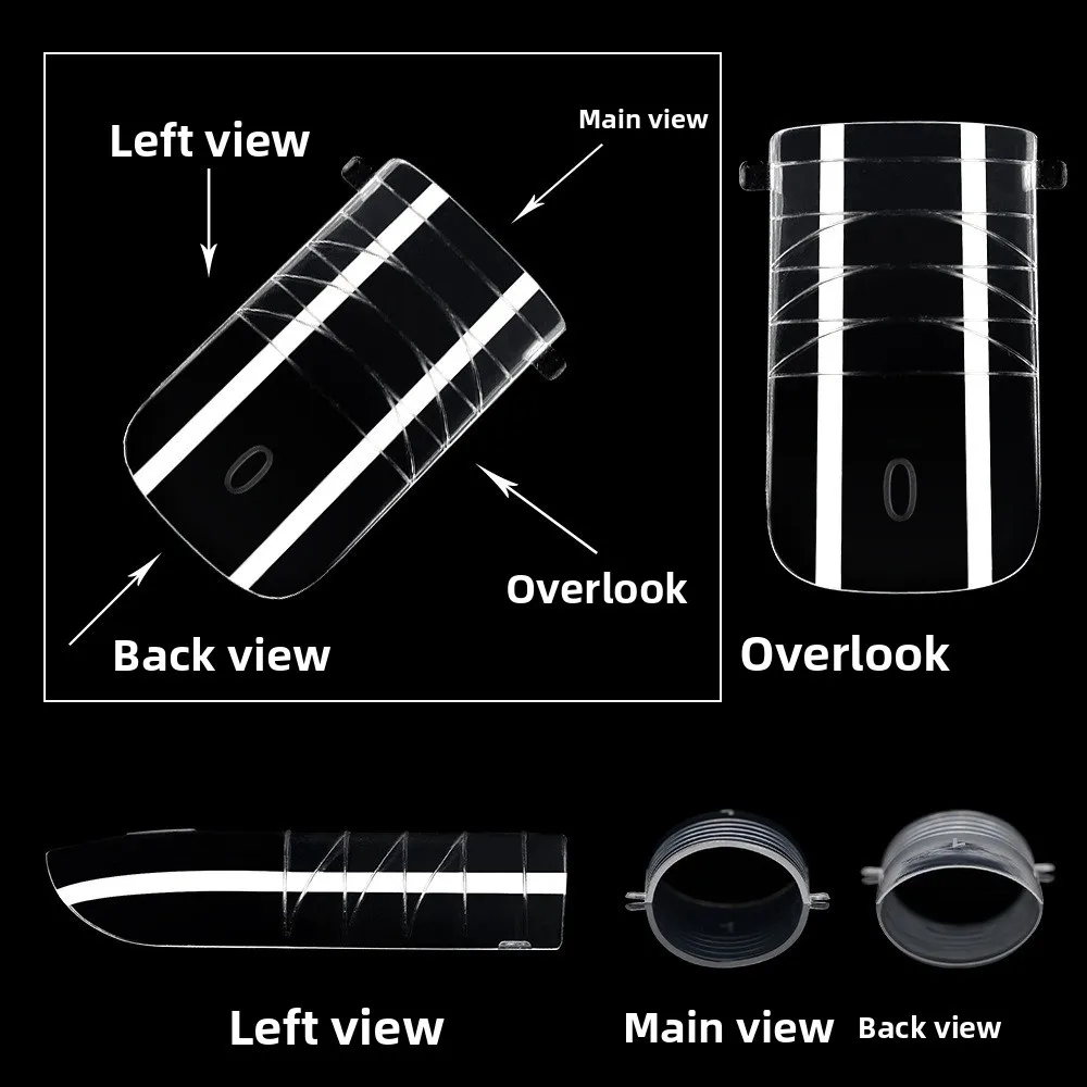 120 pièces nouveau double formes orteil ongles moule acrylique couverture complète faux conseils ongle formes supérieures pour Extension