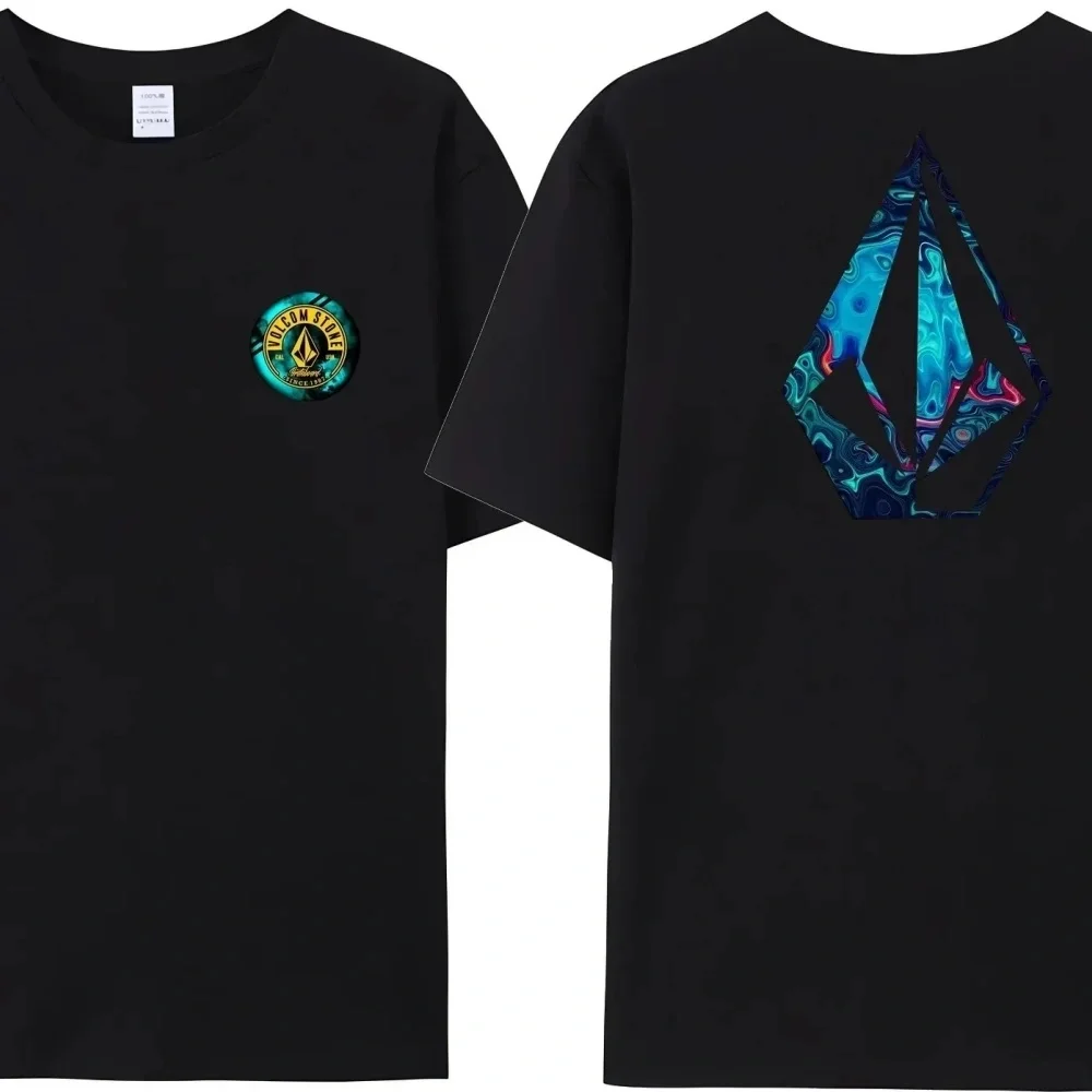 

Hot Selling Volcom Obsidian Summer T-Shirt For Men In 2025, Comfortable And Fashionable Short Sleeved High-Quality Double-Sided