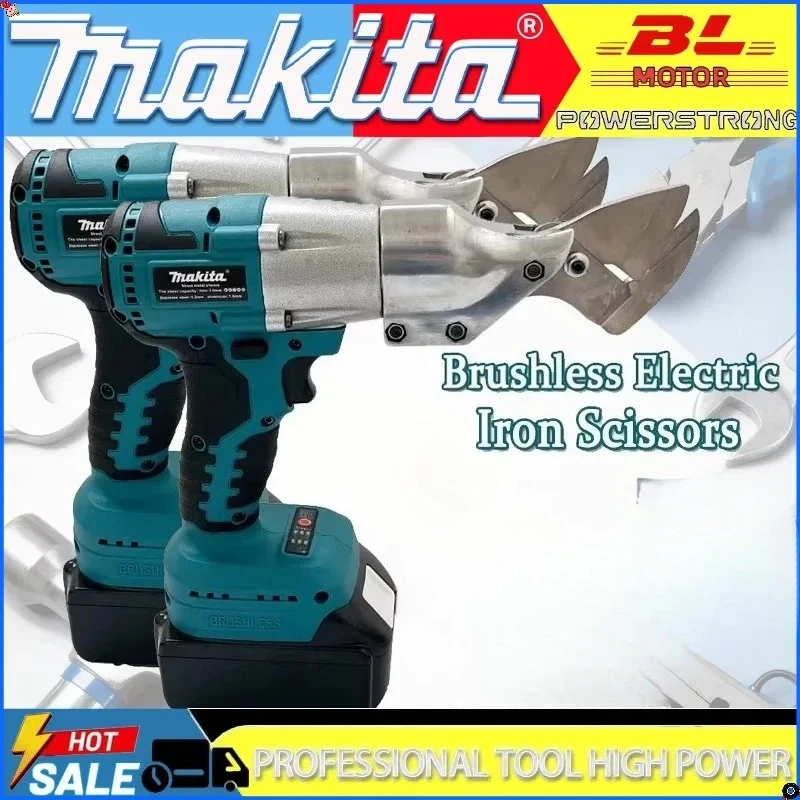 

Makita Cordless Electric Iron Scissors Machine Brushless Rechargeable Professional Metal Cutting Tool 18V Sheet Shear Cutter