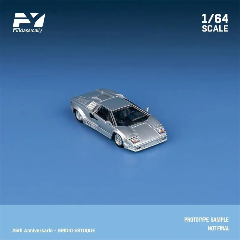 

Finclassically FY 1:64 Countach LP 5000, литая под давлением модель автомобиля серебра