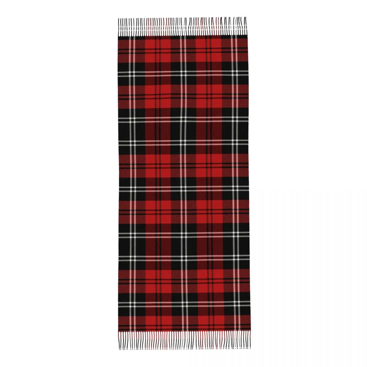 Tartan Plaid Scottish Check Scarf for Women Fall Winter Pashmina Shawls Wrap Christmas New Year Long Large Scarves with Tassel