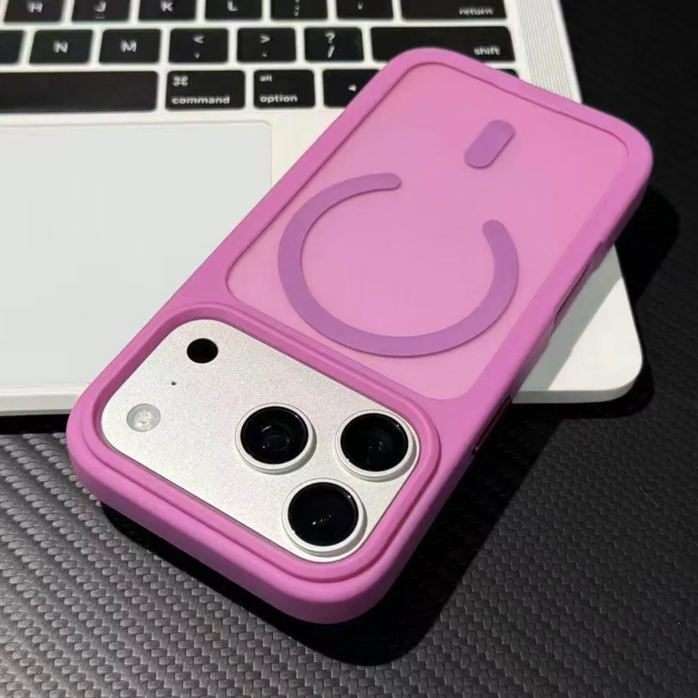 

For Magsafe Wireless Charge Case For iPhone 17 Air 16 15 14 Plus 13 12 11 Pro Max Matte Soft Bumper Clear Shockproof Cover Capa