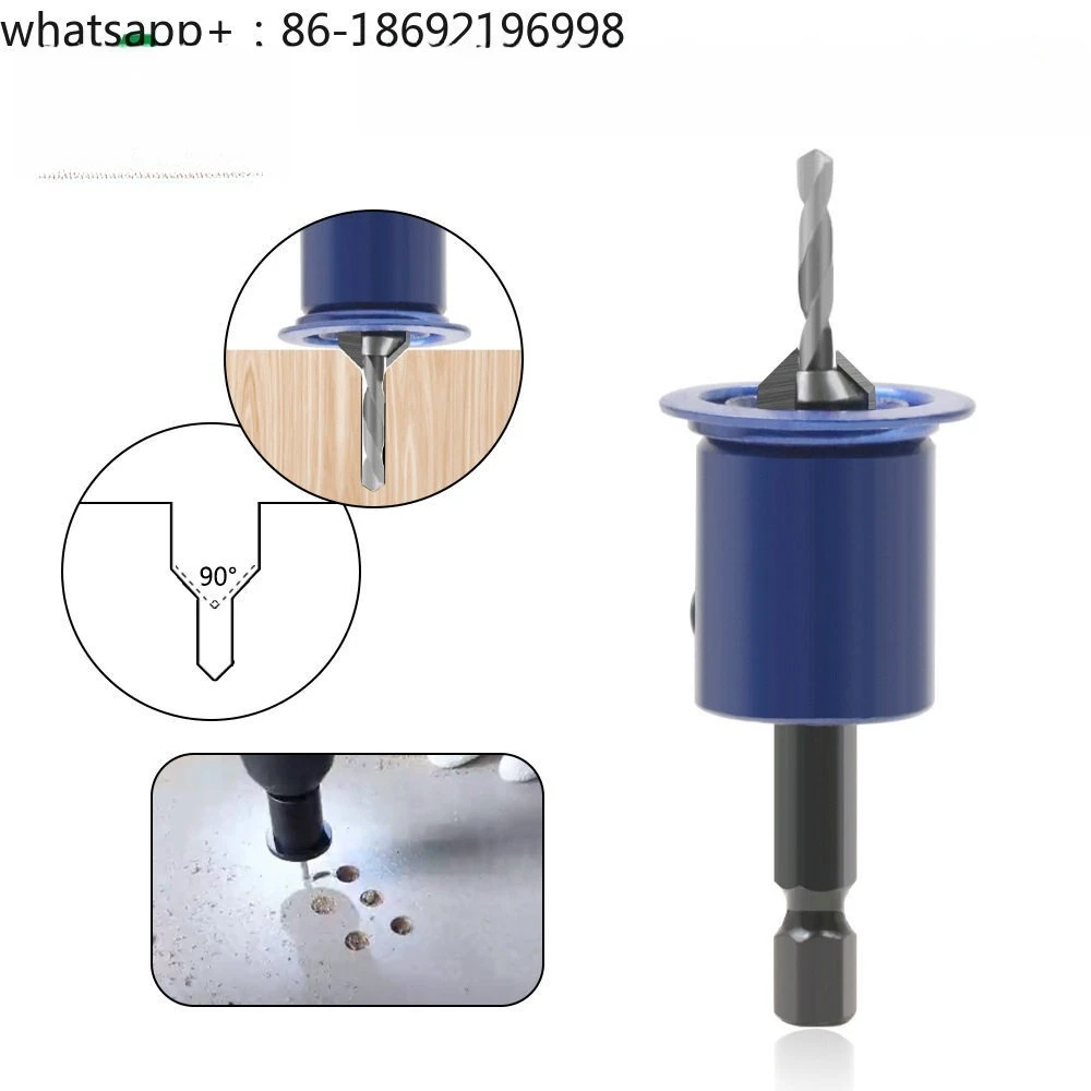 Technical Woodworking Hexagonal Shank with Bearing Limit Countersink Drill No Paint Salad Drill Ladder Drill