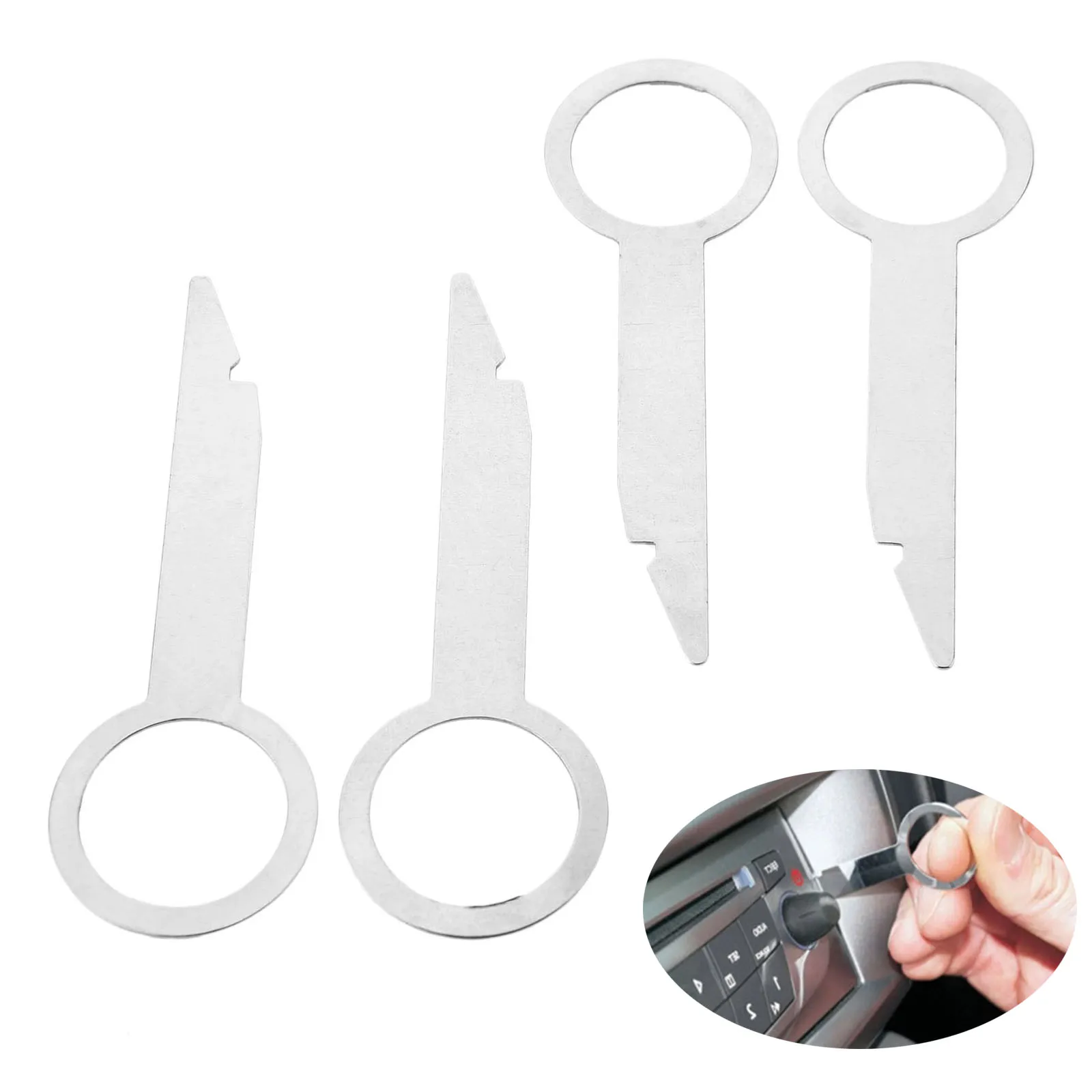 Car Radio Removal Keys Set, CD Stereo Disassembly Tools for Audi VW Passat Lingyu & Ford, Auto Audio Dismount Accessories