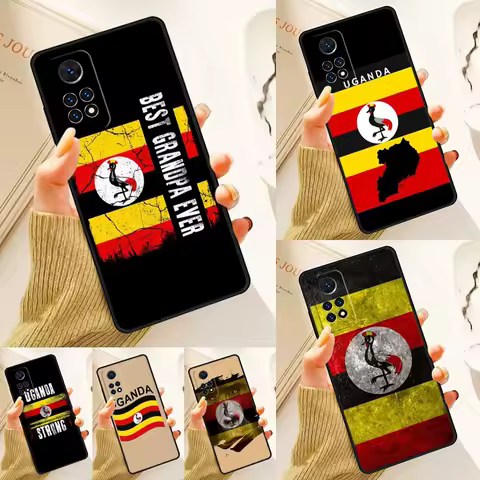 Flag of Uganda Case For Samsung Galaxy S24 Plus S23 S20 S21FE Lite S22 Ultra Note 20 S8 S9 S10 Phone Coque