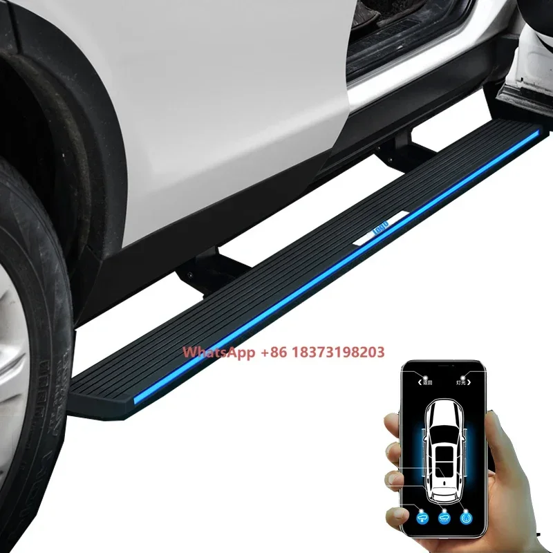 Aluminium Folding Steps Deployable Side Pedals  Electric Side Steps Running Boards for GMC Sierra 1500 Crew Cab 2019+