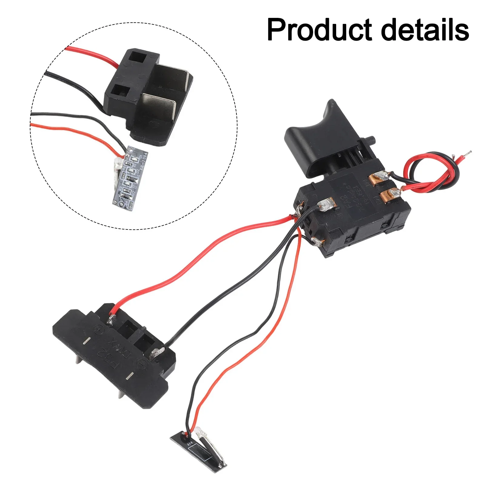 

Home Renovation Cordless Drill Electric Drill Accessory Light Function Drill Switch Electric Hand Drill Part Replacement Switch
