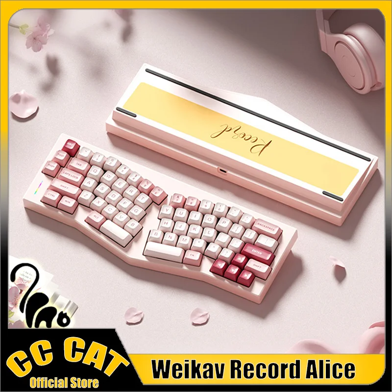 weikav alice kits de teclado mecanico sem fio bluetooth teclados custom hot swap gaming gravacao modo 67 chaves 01