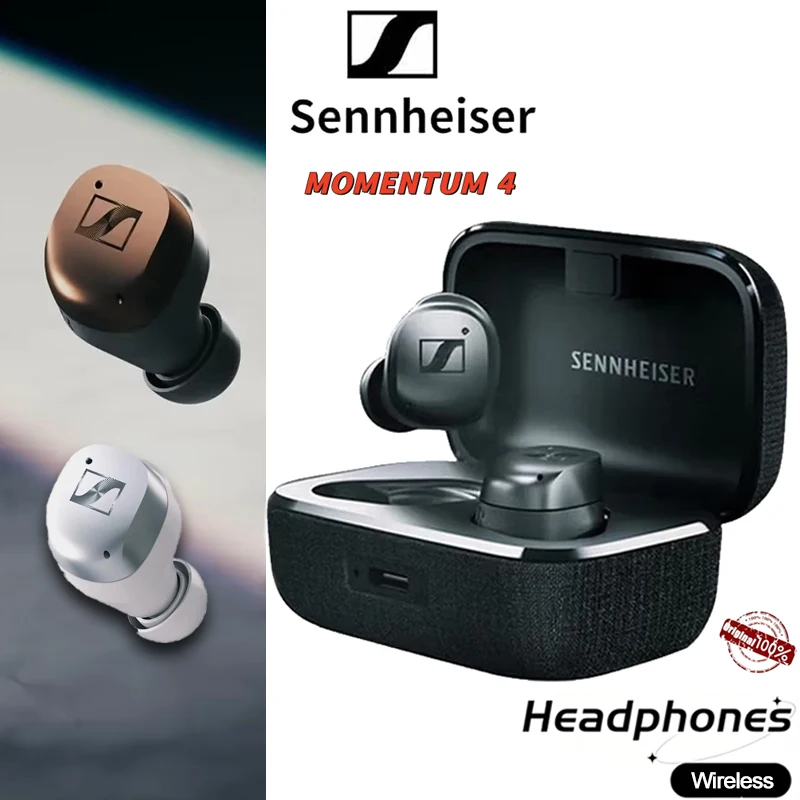 2026 Original Sennheiser MOMENTUM 4 True Wireless Smart Earbuds with Bluetooth 5.4 Sports Game Waterproof Headphones