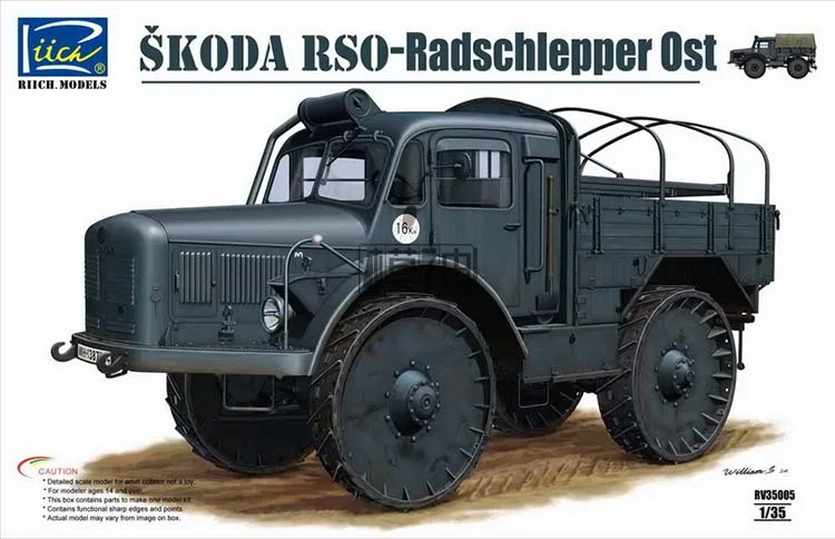 

1/35 Немецкий трактор Skoda RSO с большими колесами времен Второй мировой войны RV35005