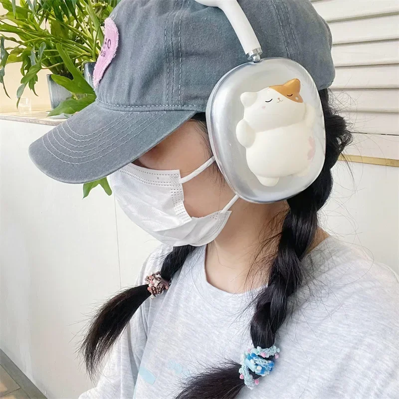Lovely Cat Case for AirPods Max Protective Headset Headphone Airpod Max Case Cover