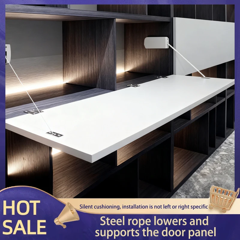 Soft Closing Flip Down Mechanism Steel Cable Support S Series For Cabinet Door Damping System Controlled And Quiet Descent