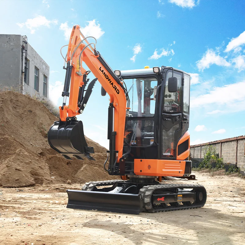 Miniexcavadora hidráulica a la venta, excavadora pequeña multifuncional, miniexcavadora eficiente de 2,5 toneladas para construcción y agricultura