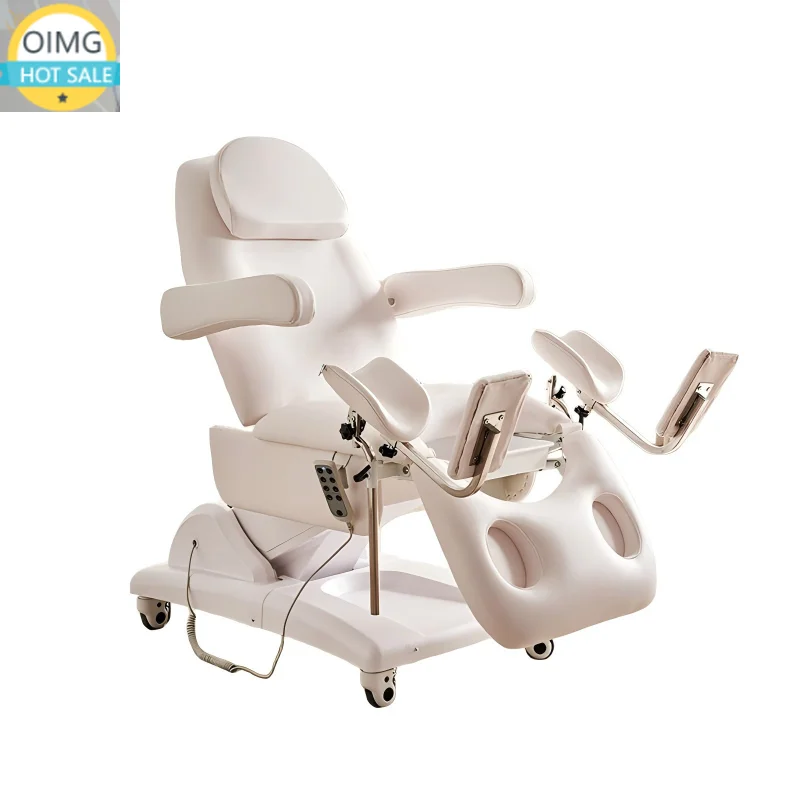 Гинекологическое кресло-кушетка электрическое гидравлическое регулируемое для клиник и больниц, с обивкой из ПУ-кожи